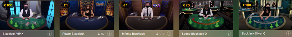 Luckydays Live Blackjack von Evolution Gaming