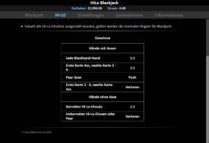 CasinoHeroes HiLo Blackjack Vorschau Regeln