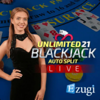 LuckyWins Unlimited Blackjack Auto Split Logo